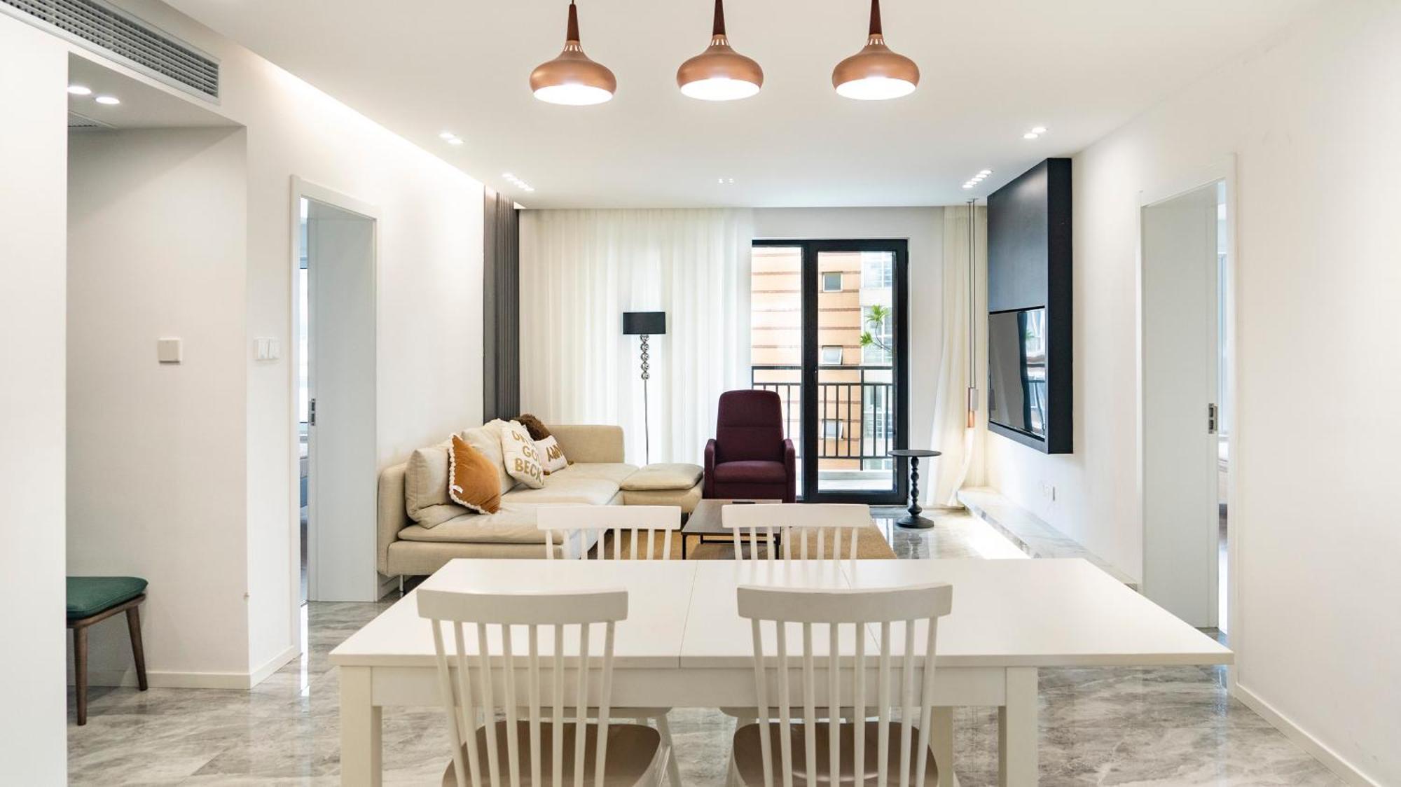 Eastern Hub - Jingan Temple Branch Yige French Window, Three Bedrooms, Double Balcony, Near Hang Lung Plaza People's Square Appartamento *